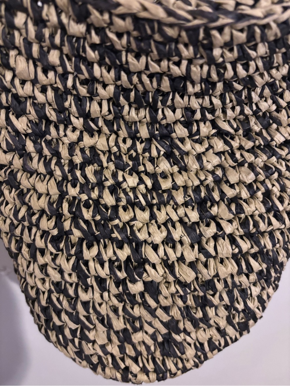 Free People Handwoven Straw Crossbody in Black and Natural - Picture 4 of 5